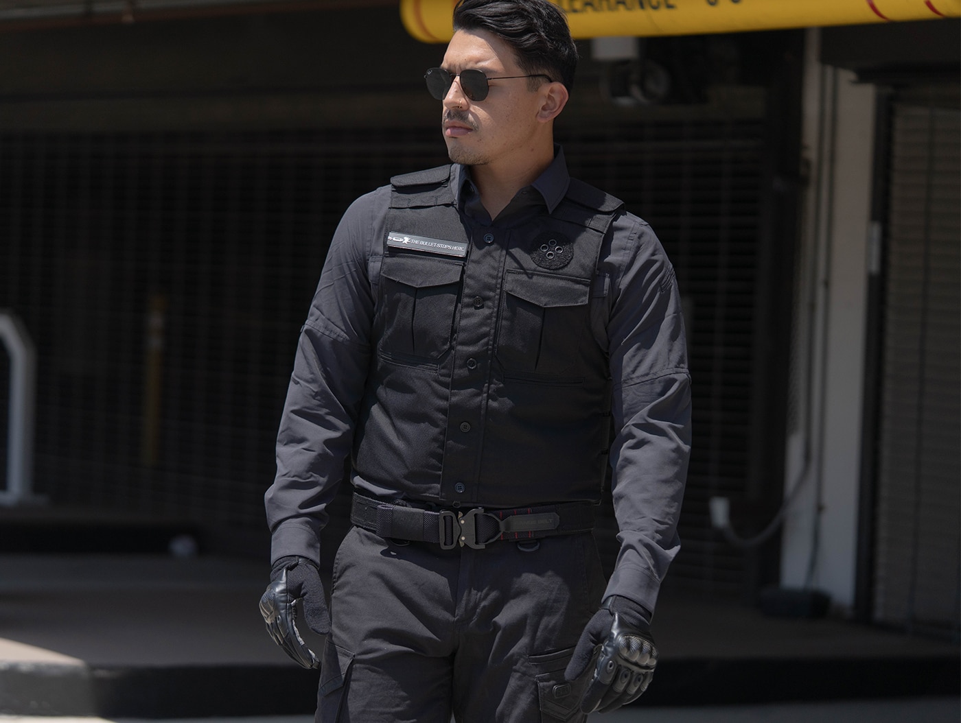 Security Guard wearing Primer On-Duty Bulletproof Vest