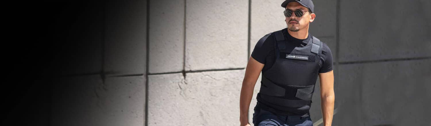 Security Guard wearing Spectre Bulletproof Vest