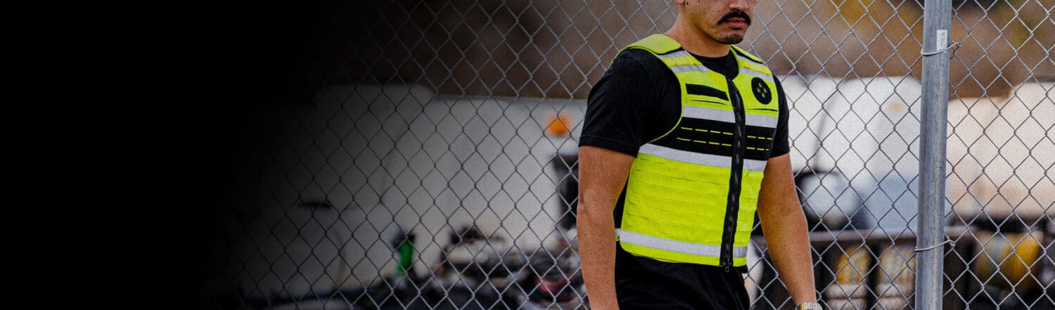 EMS First Responder wearing High Visibility Bulletproof Vest