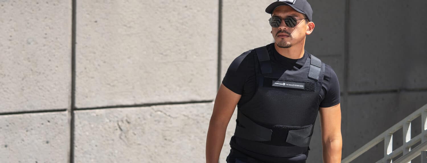 Security Guard wearing Spectre Bulletproof Vest
